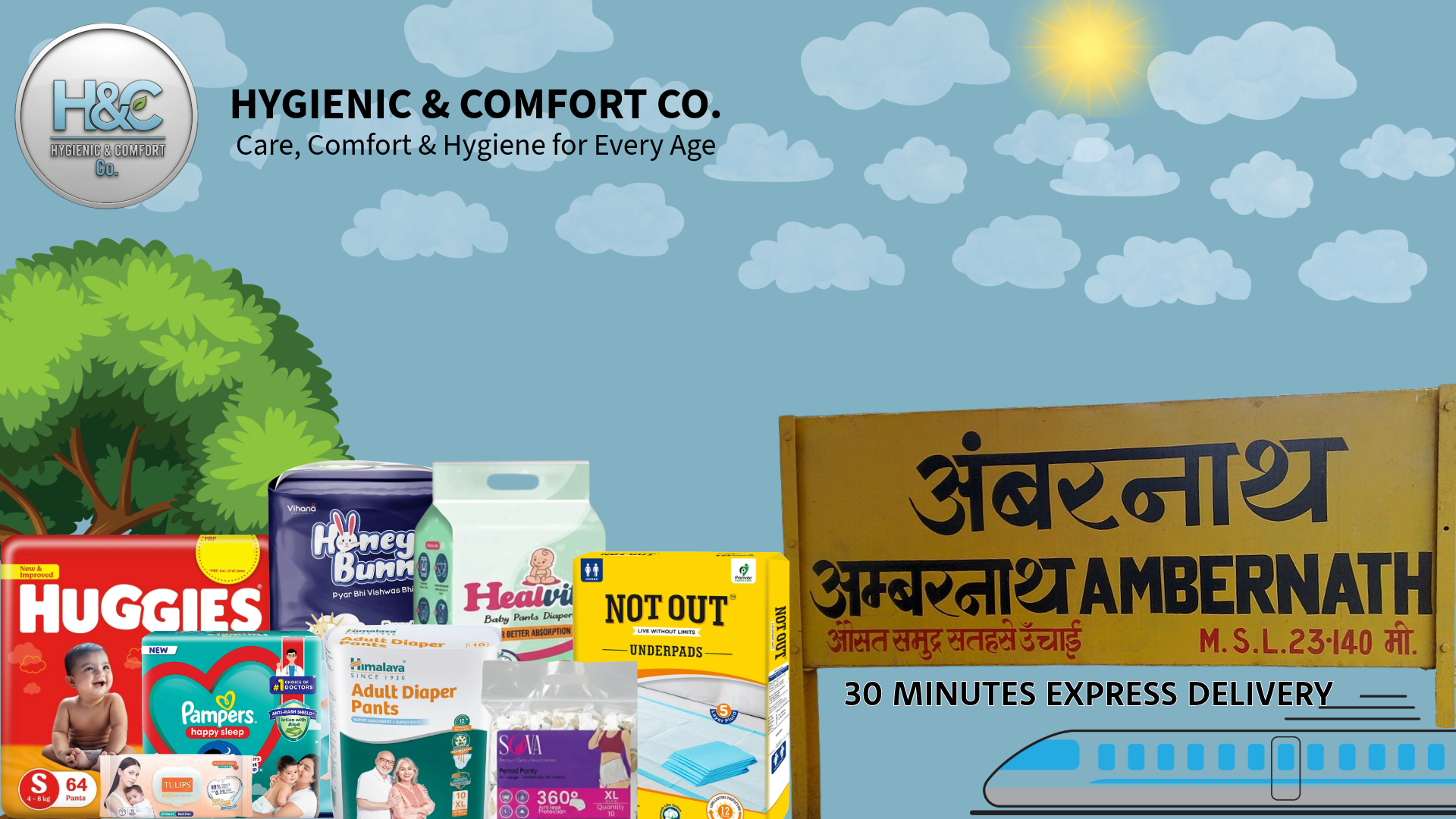 30-minute delivery banner in Ambernath